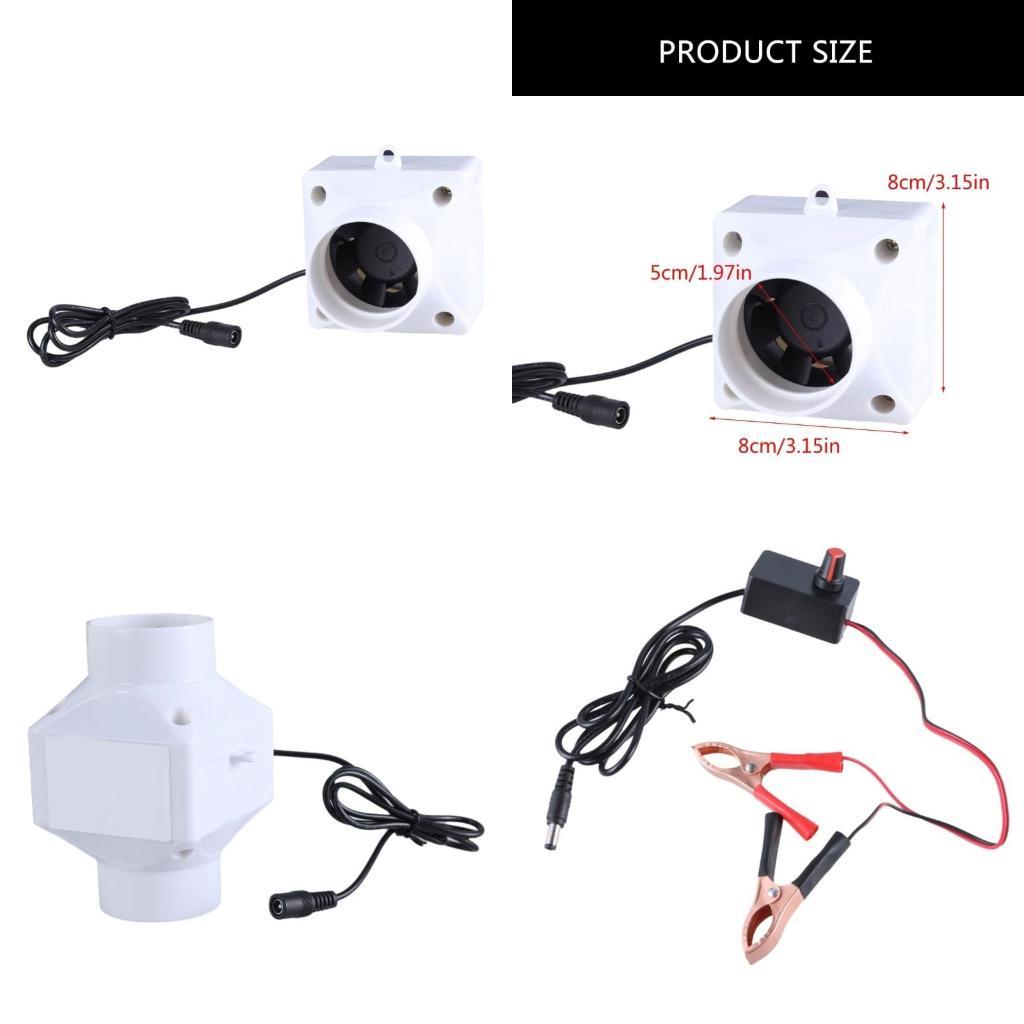 Home Bathroom Extractor Fan - 652F 12V Exhaust Fan Home Quiet
