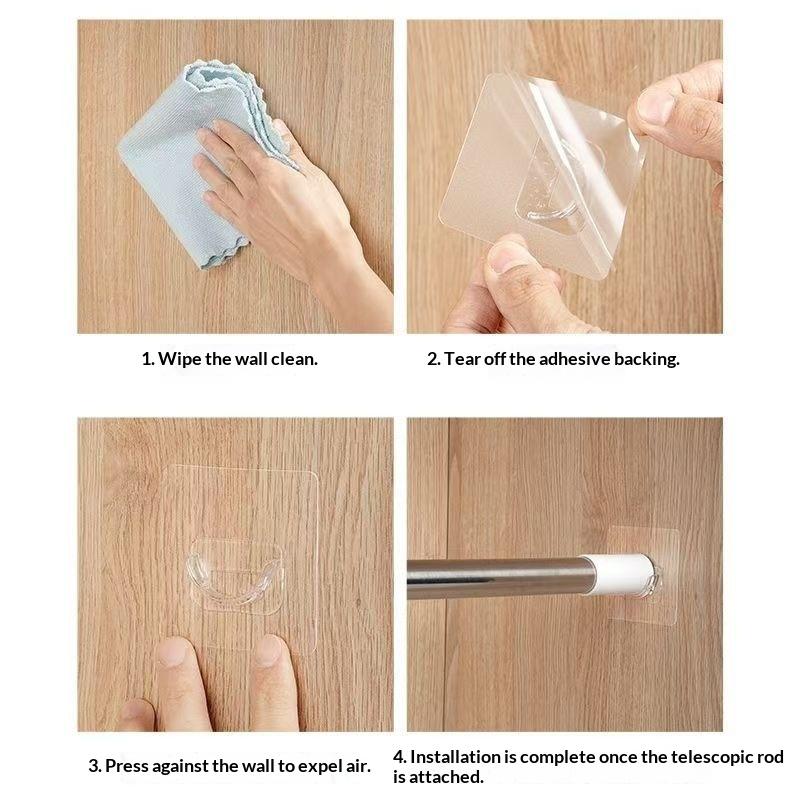 No Drill Transparent Self Adhe - Home Bathroom Wall Decor review and price