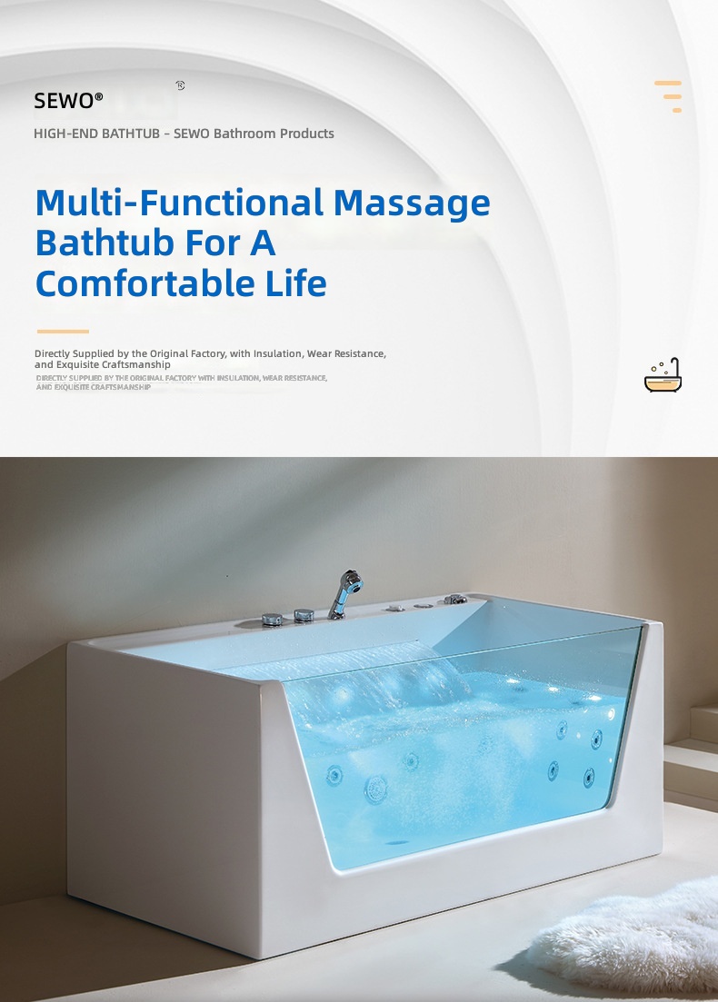 Acrylic Massage Bathtub, Smart - Home Bathroom Jacuzzi review and price