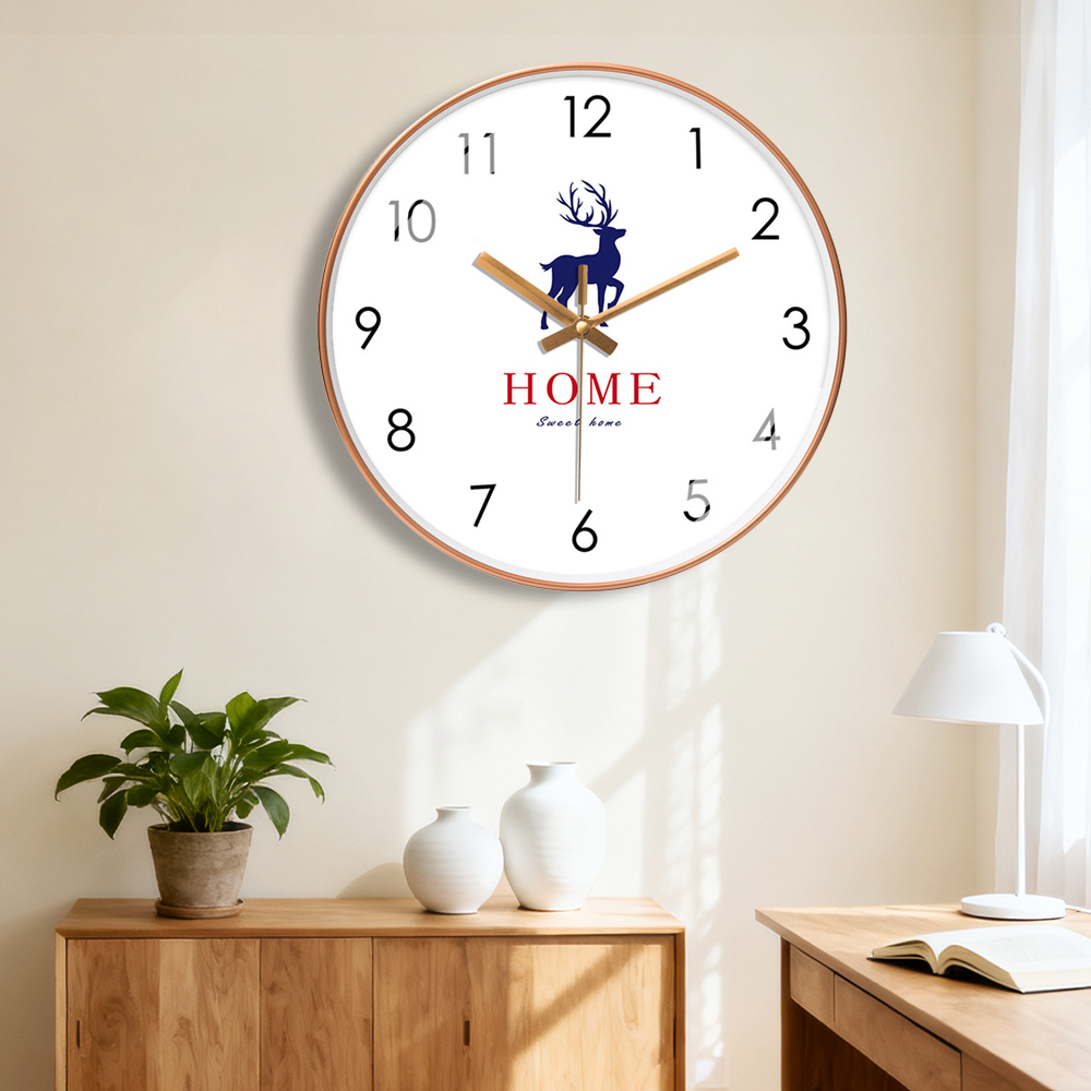 New Elegant Wall Clock Deer Pr - Home Bathroom Design Simple review and price