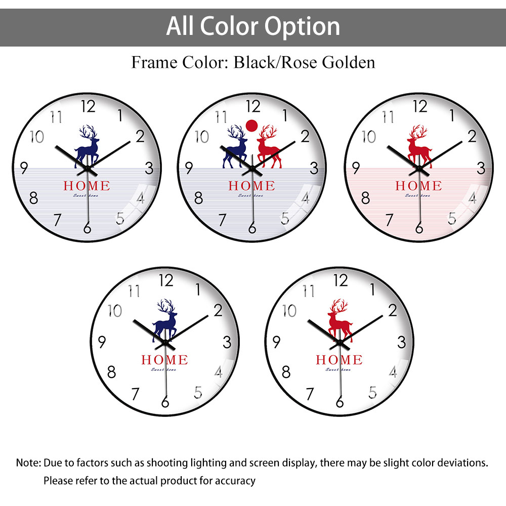 New Elegant Wall Clock Deer Pr - Home Bathroom Design Simple review and price