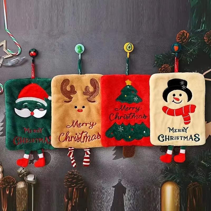 Xmas Hanging Hand Towel Coral  - Home Bathroom Towels review and price
