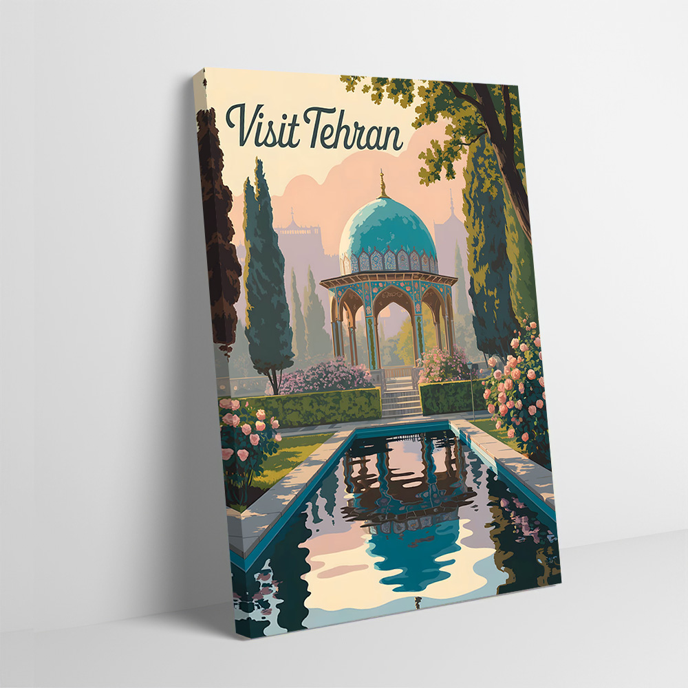 Visit Tehran Travel Poster Cus - Bathroom Home Visit review and price