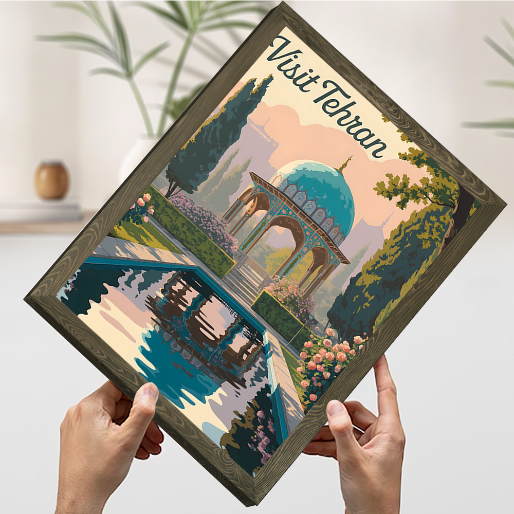Visit Tehran Travel Poster Cus - Bathroom Home Visit review and price