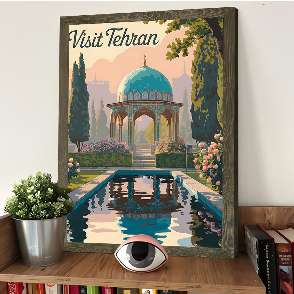 Visit Tehran Travel Poster Cus - Bathroom Home Visit review and price