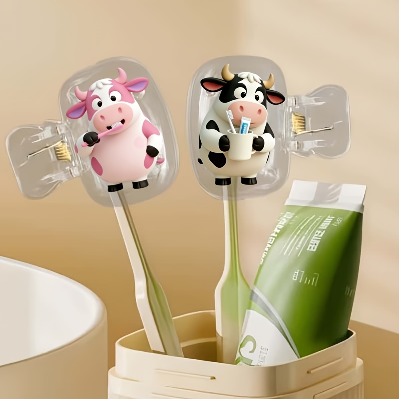 2pcs Cow Toothbrush Case Prote - Home Essentials Bathroom Accessories review and price