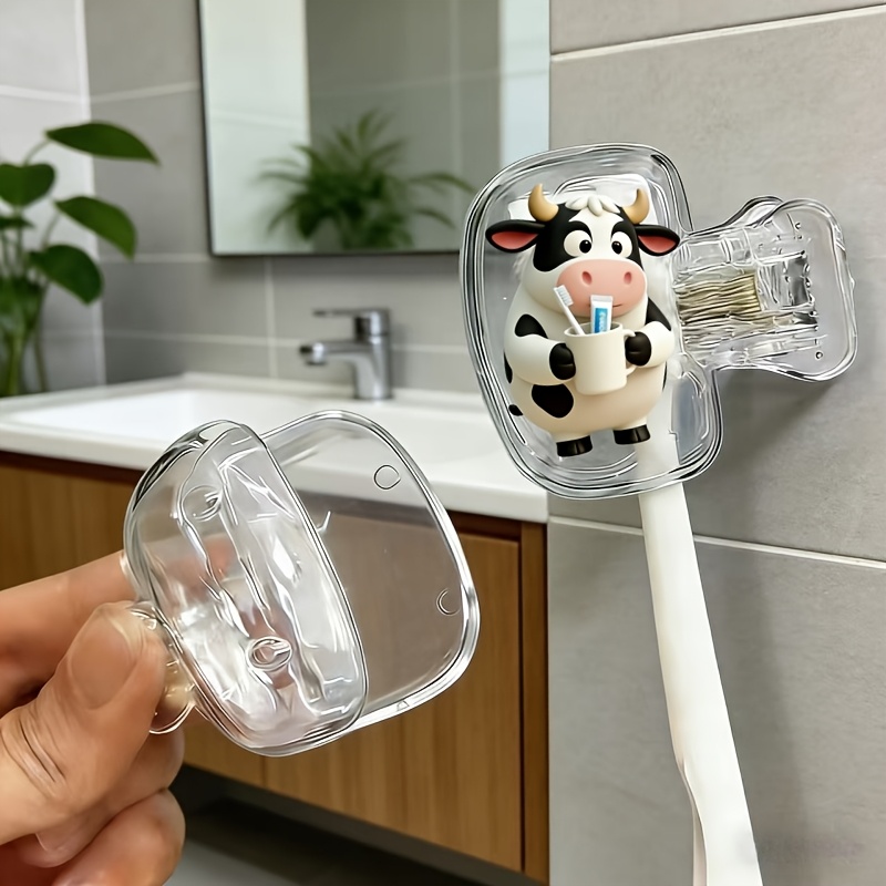 2pcs Cow Toothbrush Case Prote - Home Essentials Bathroom Accessories review and price