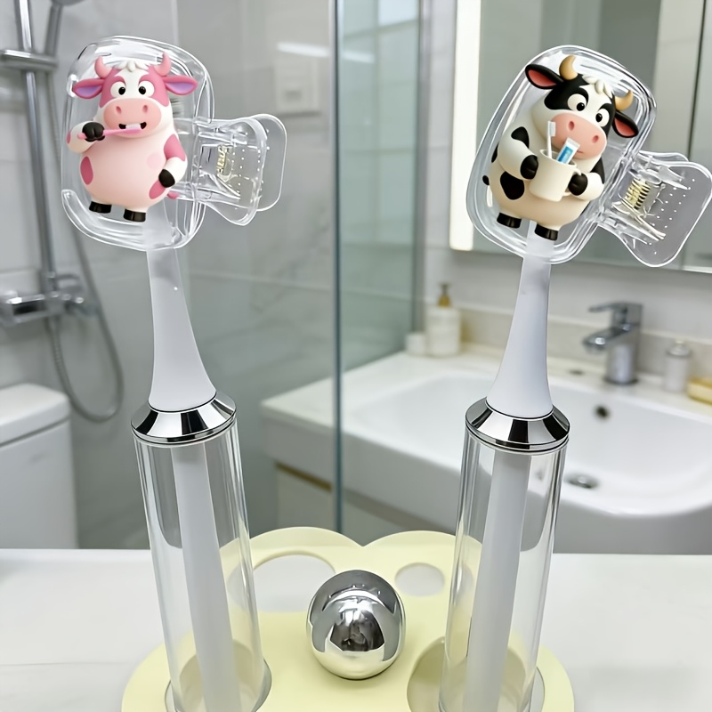 2pcs Cow Toothbrush Case Prote - Home Essentials Bathroom Accessories review and price