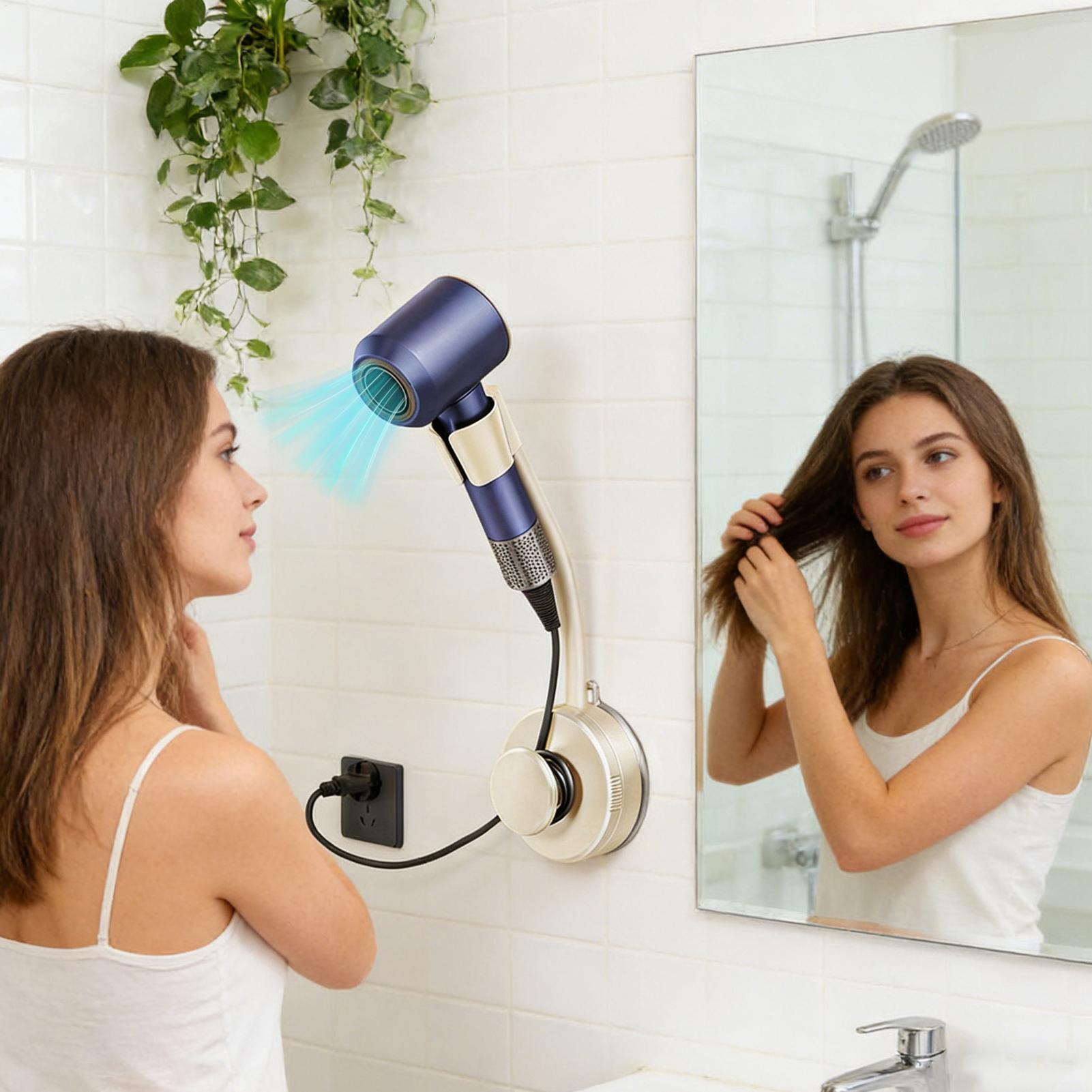 Blow Dryer Stand 360-Degree Ad - Home Bathroom Hand Dryer review and price