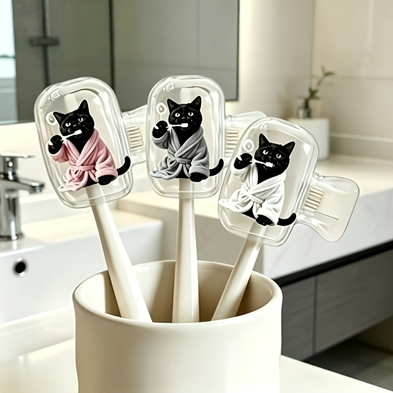 4pcs Black Cat Dressing Gown P - Home Essentials Bathroom Accessories review and price