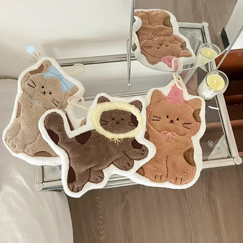 Creativity Cute Cat Shaped Han - Home Bathroom Towels review and price
