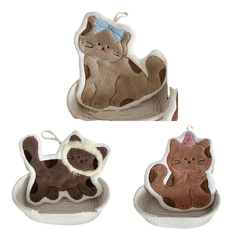 Creativity Cute Cat Shaped Han - Home Bathroom Towels review and price
