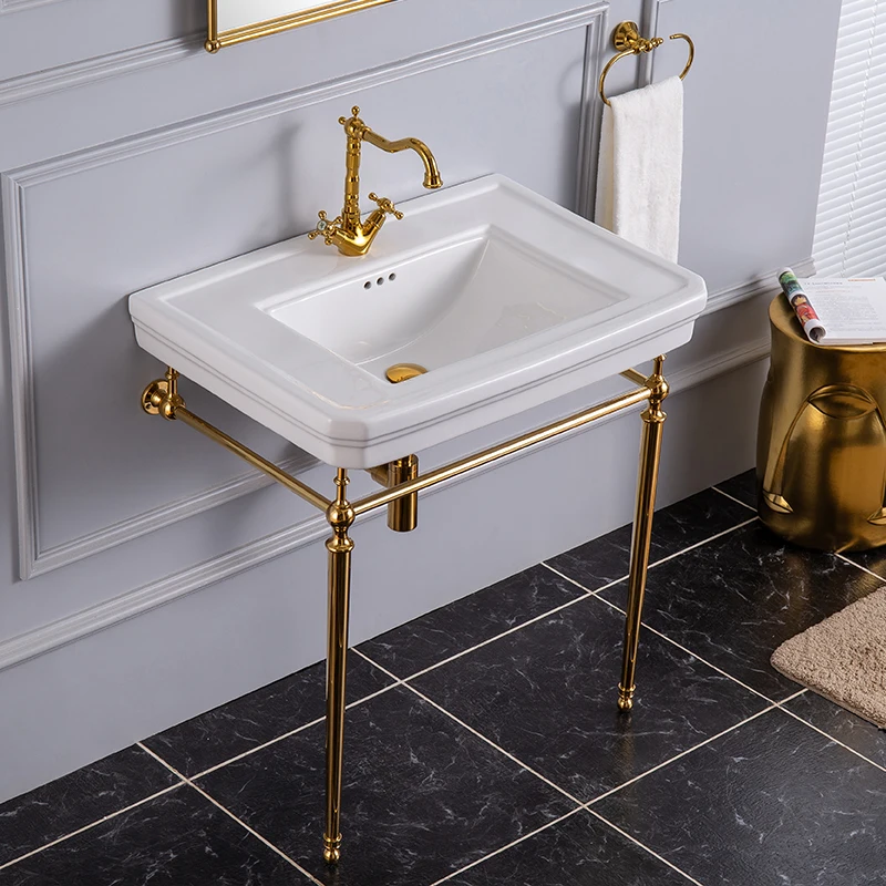 Three-hole bracket basin floor - Home Bathroom Design Simple review and price