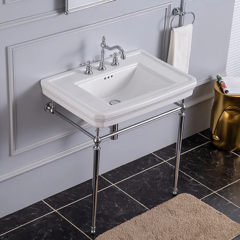 Three-hole bracket basin floor - Home Bathroom Design Simple review and price