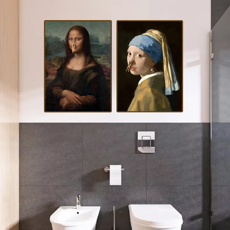 1pc Funny Abstract Bathroom To - Home Bathroom Wall Art review and price