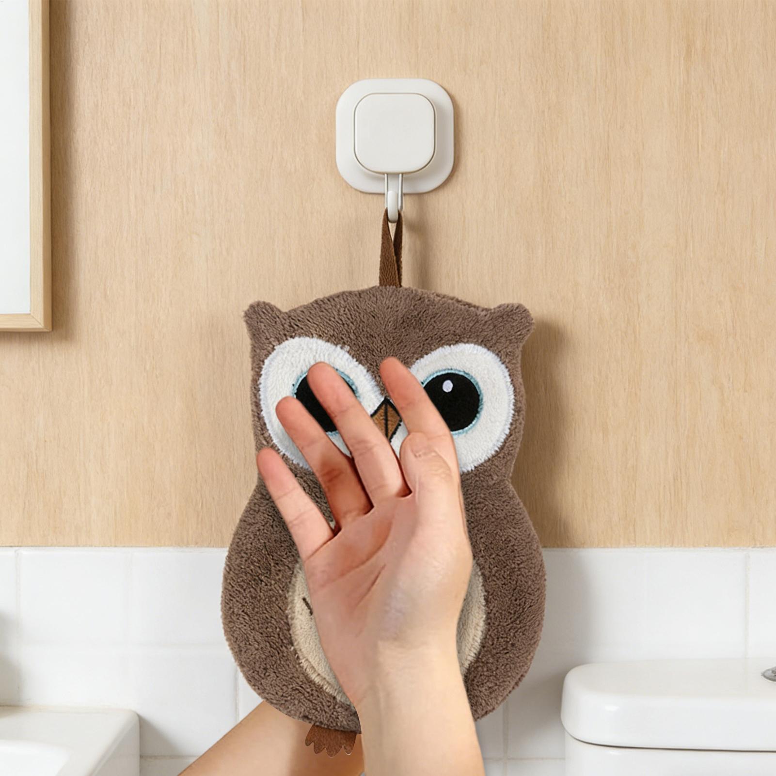 Hand Towel Owl Shape Hangable  - Home Bathroom Towels review and price