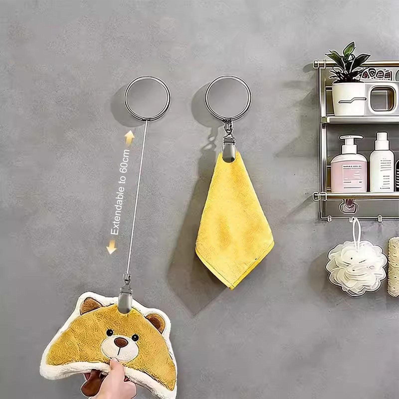Retractable Towel Rack Self-Ad - Home Bathroom Towels review and price