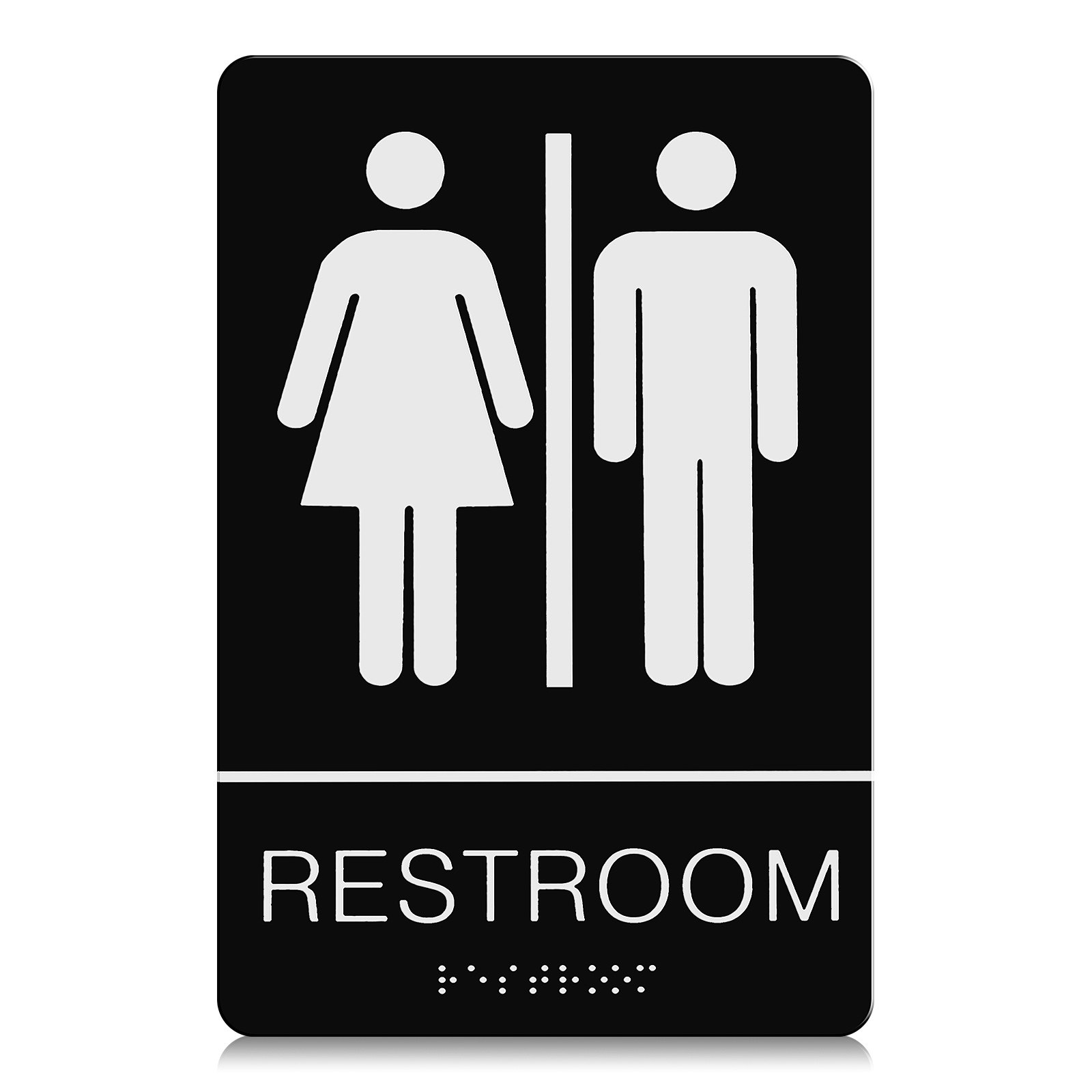 Braille Restroom Sign Self Adh - Home Office Bathroom review and price