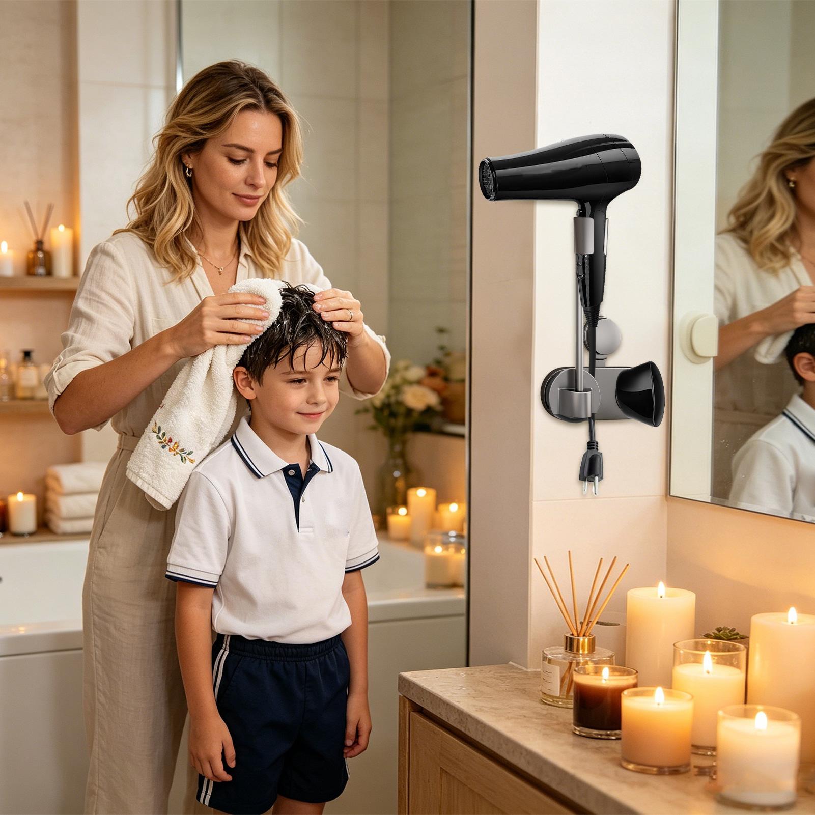 Blow Dryer Holder Wall Mounted - Home Bathroom Hand Dryer review and price